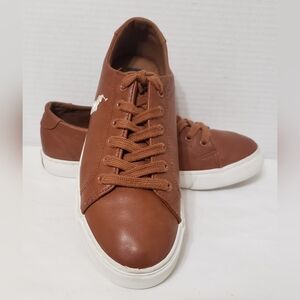 POLO Ralph Lauren Tan Lace Up Leather Women Sneaker Size 5